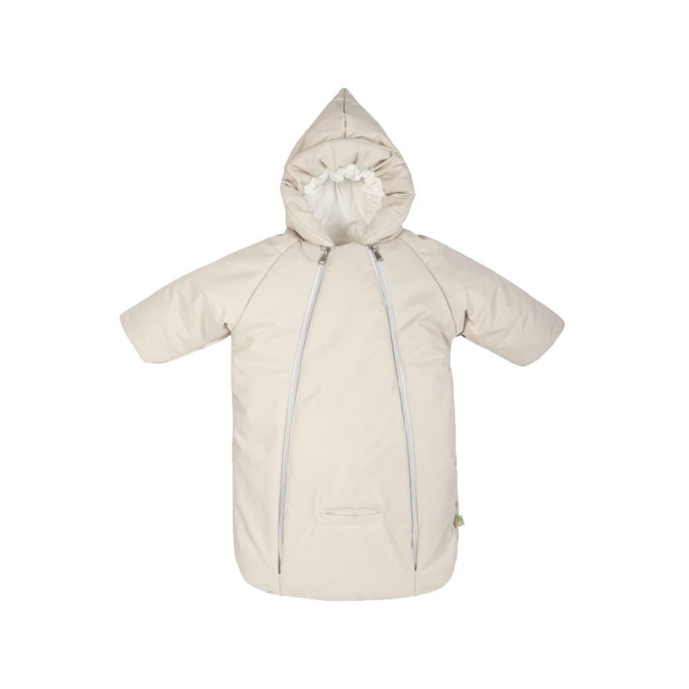 Зимний конверт-комбинезон с ручками для новорожденного "Айс", Молоко