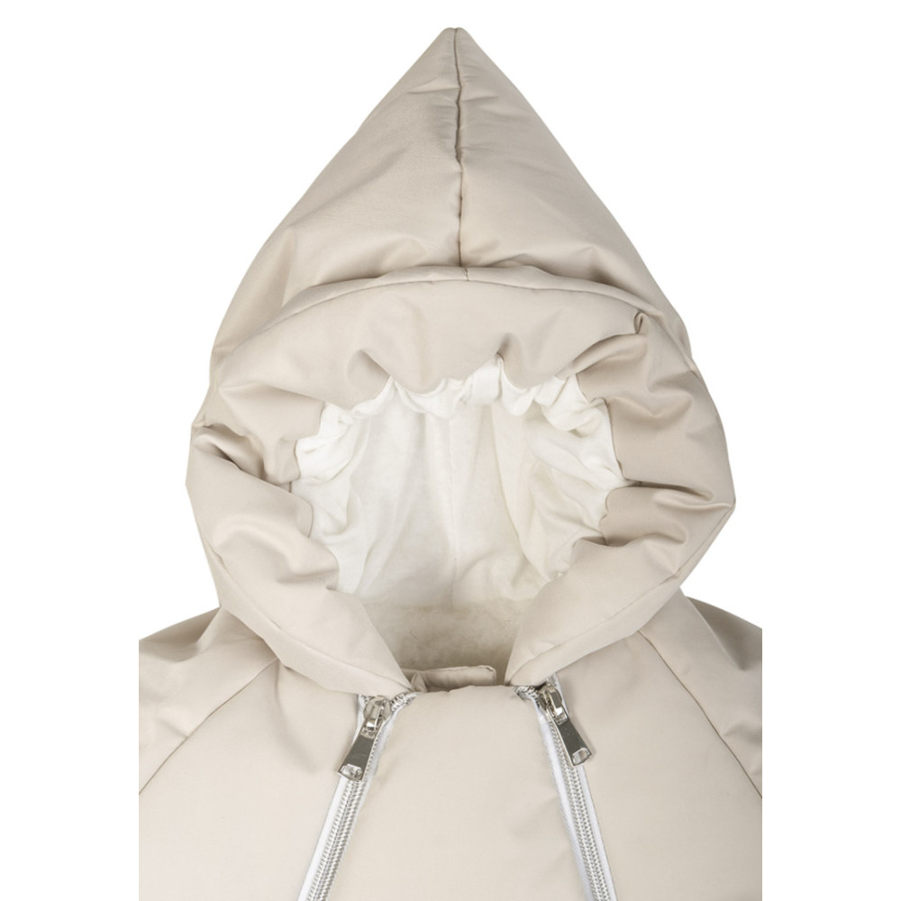 Зимний конверт-комбинезон с ручками для новорожденного "Айс", Молоко