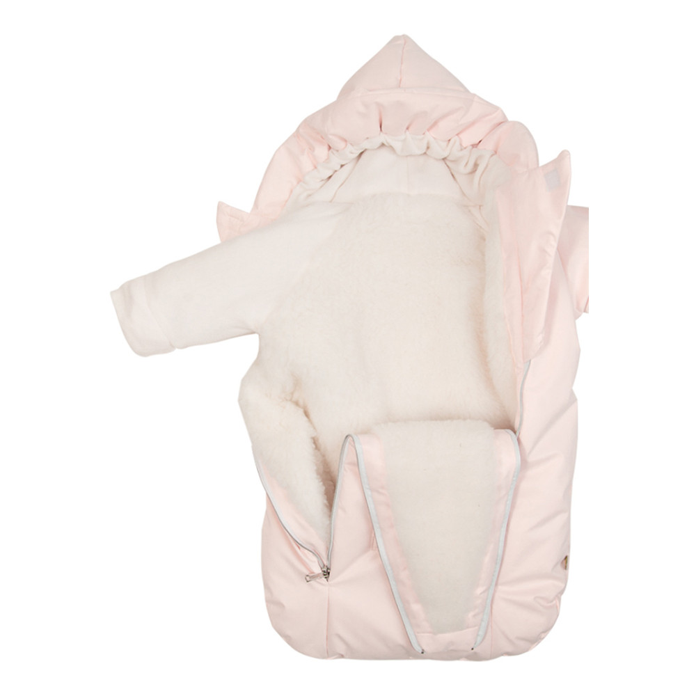 Зимний конверт-комбинезон с ручками для новорожденного "Айс", Пудра