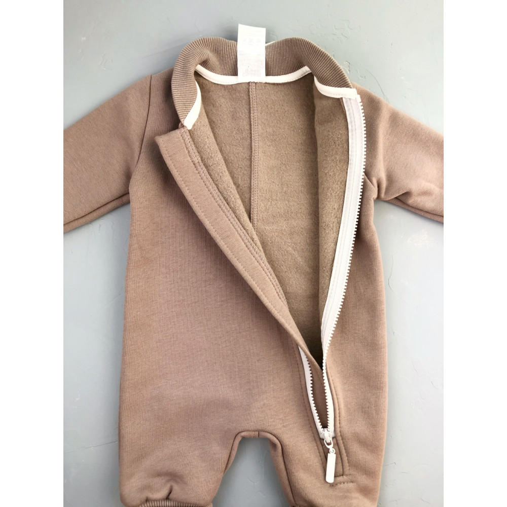 Комбинезон из футера с начесом "Урбан", Какао