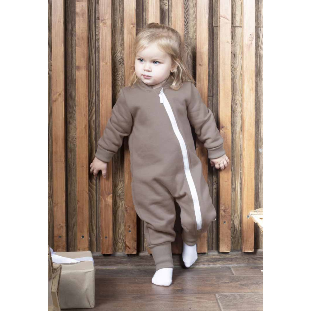 Комбинезон из футера с начесом "Урбан", Какао