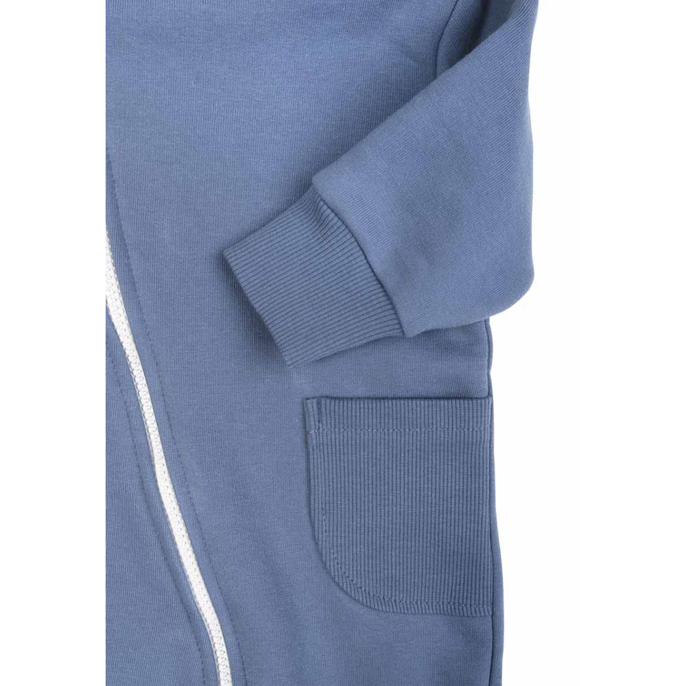 Комбинезон из футера с начесом "Стрит плюс", Индиго