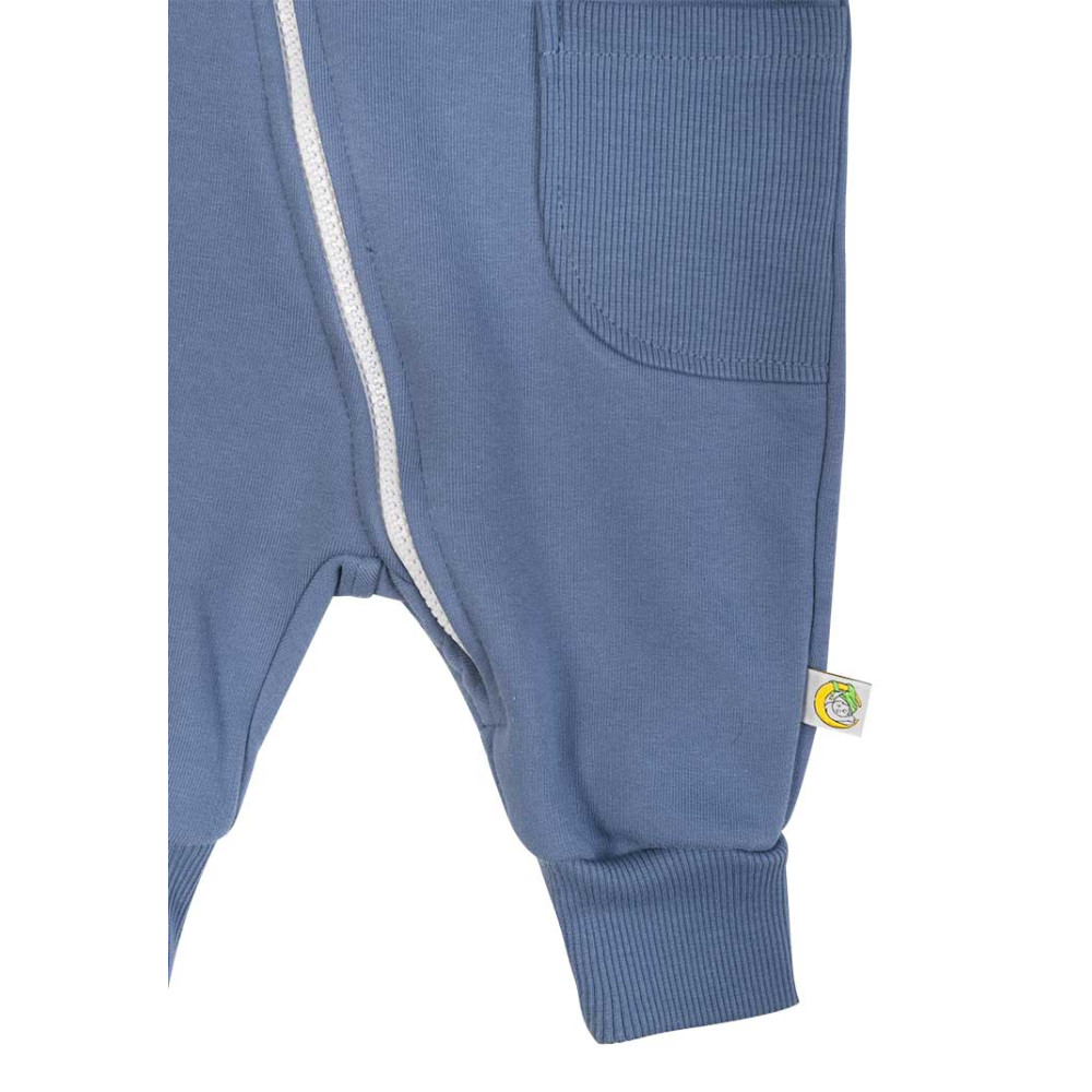 Комбинезон из футера с начесом "Стрит плюс", Индиго