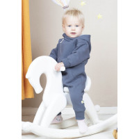 Комбинезон из футера с начесом "Стрит плюс", Индиго