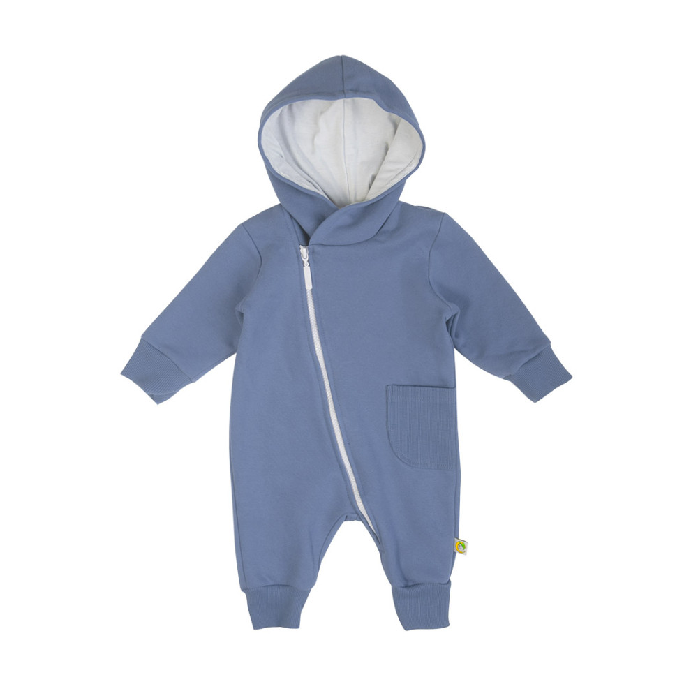 Комбинезон из футера с начесом "Стрит плюс", Индиго