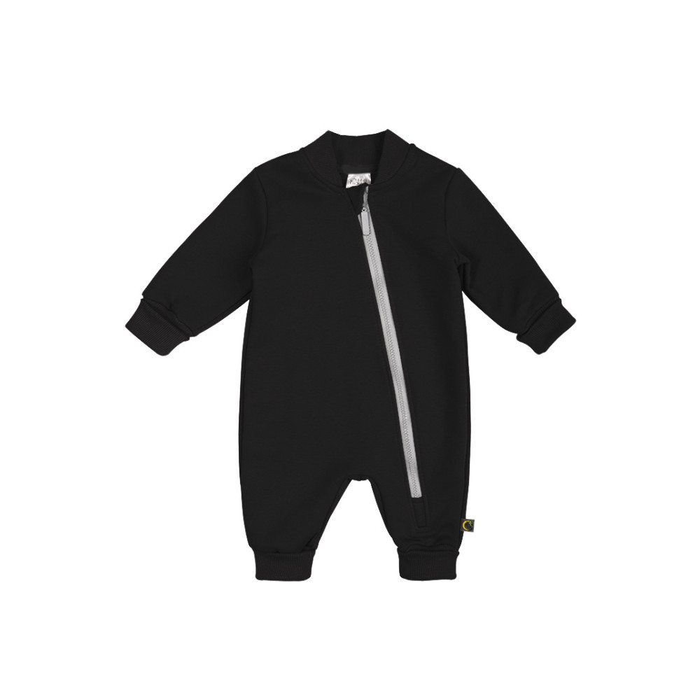 Комбинезон из футера с начесом "Урбан", Черный