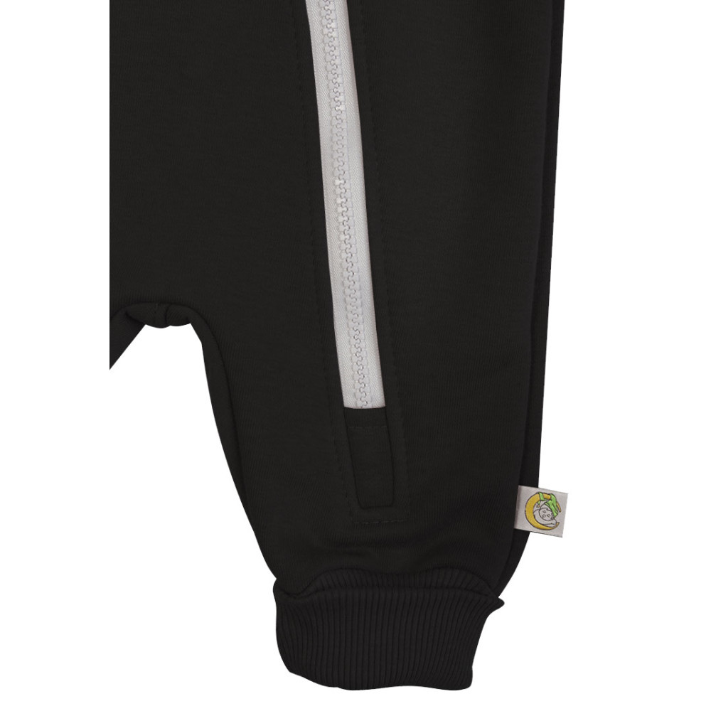 Комбинезон из футера с начесом "Урбан", Черный