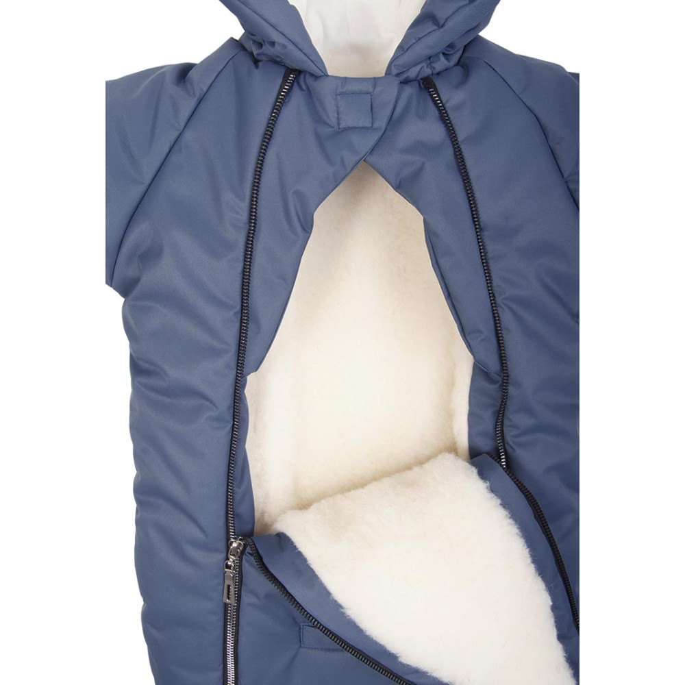 Зимний конверт-комбинезон с ручками для новорожденного "Галактика", Синий