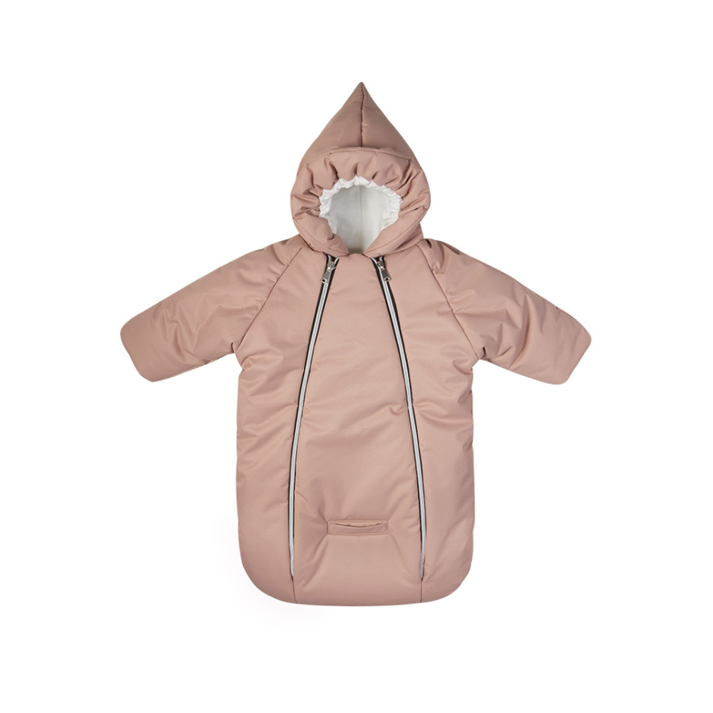 Зимний конверт-комбинезон с ручками для новорожденного "Галактика", Карамель