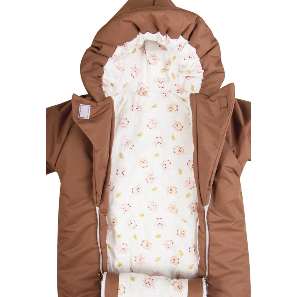 Конверт-комбинезон зимний на выписку "Сплюша", Корица