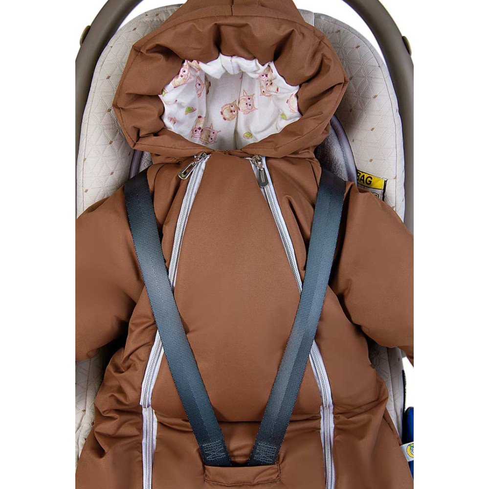 Конверт-комбинезон зимний на выписку "Сплюша", Корица