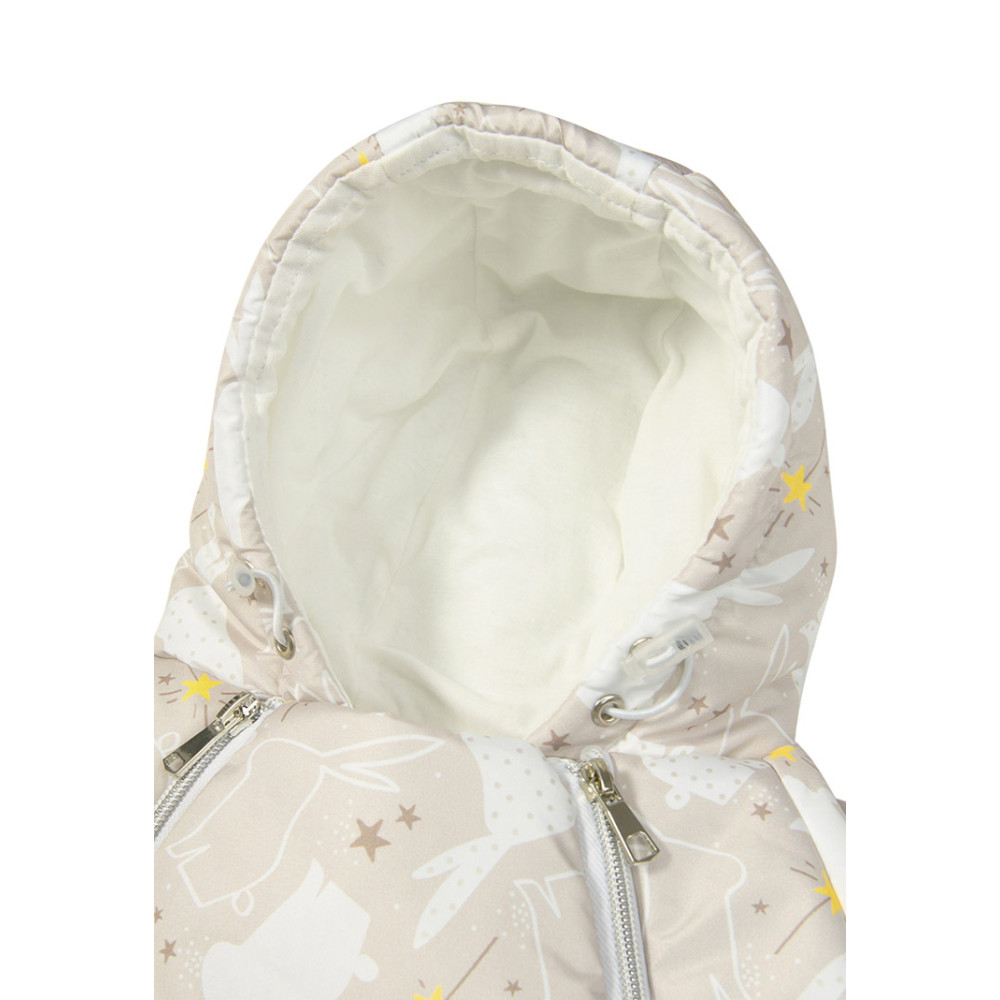 Конверт-комбинезон для новорожденного "Зайцы", бежевый