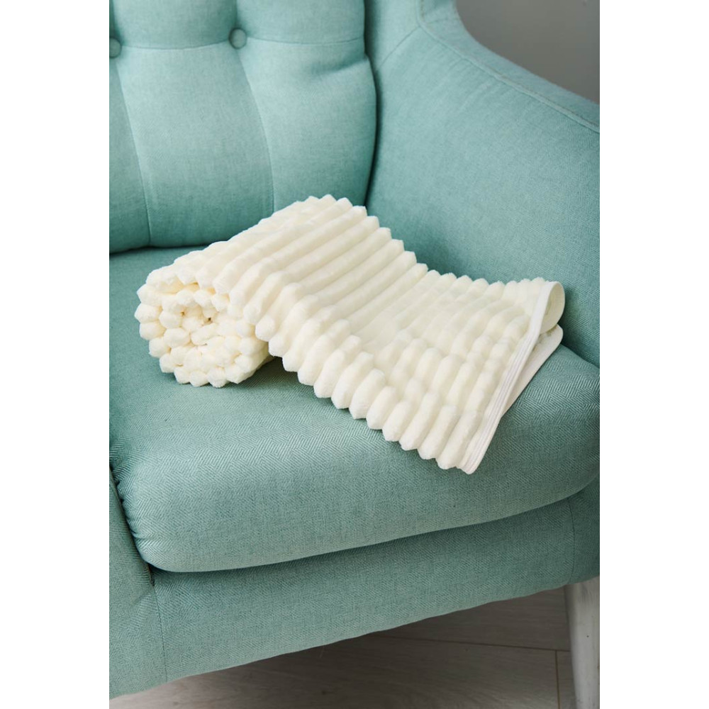 Плюшевый плед "Зефир", Молочный