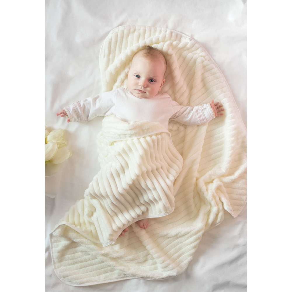 Плюшевый плед "Зефир", Молочный