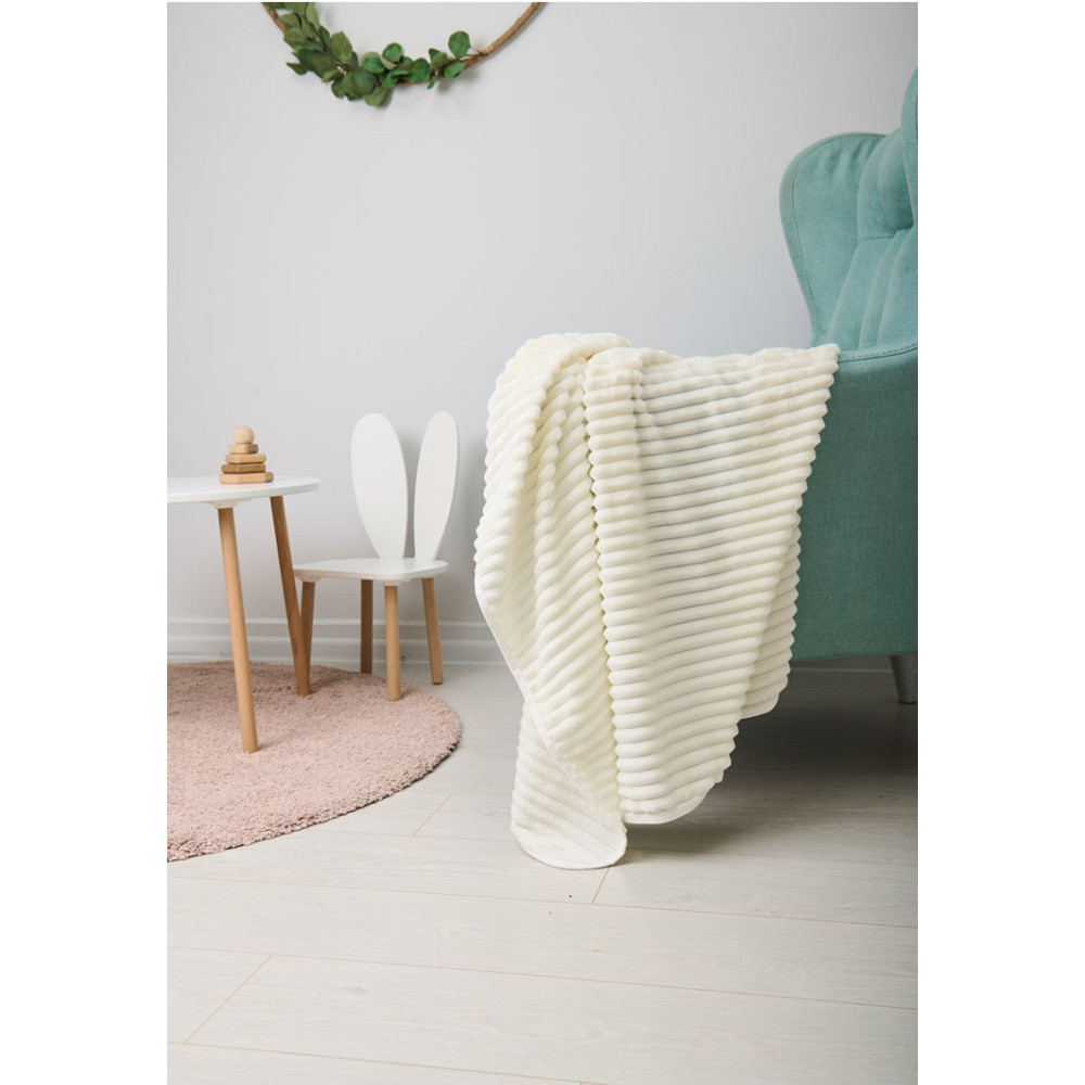 Плюшевый плед "Зефир", Молочный