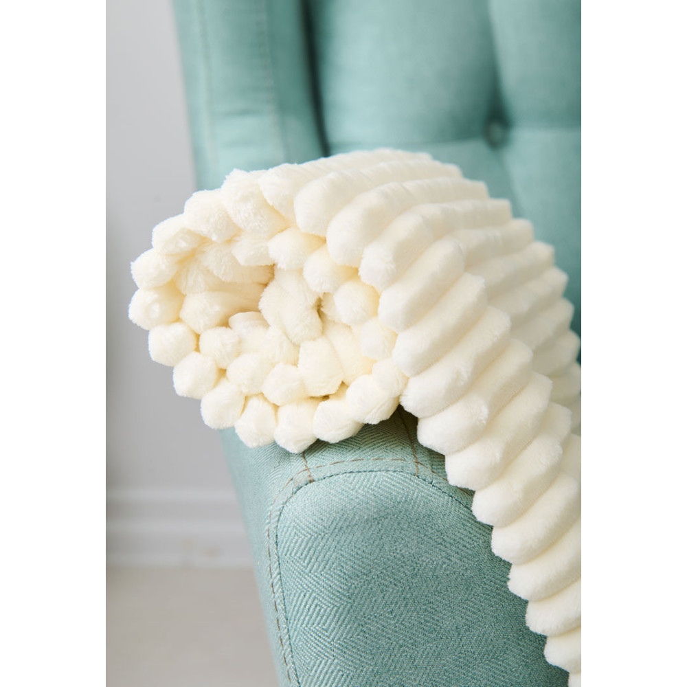 Плюшевый плед "Зефир", Молочный