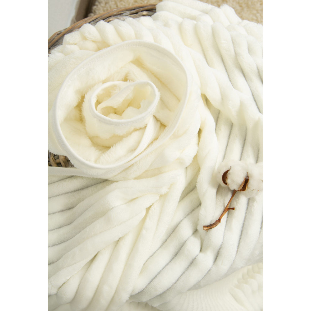 Плюшевый плед "Зефир", Молочный