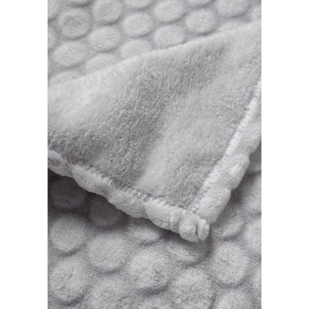 Плюшевый плед "Кружочки", Серый