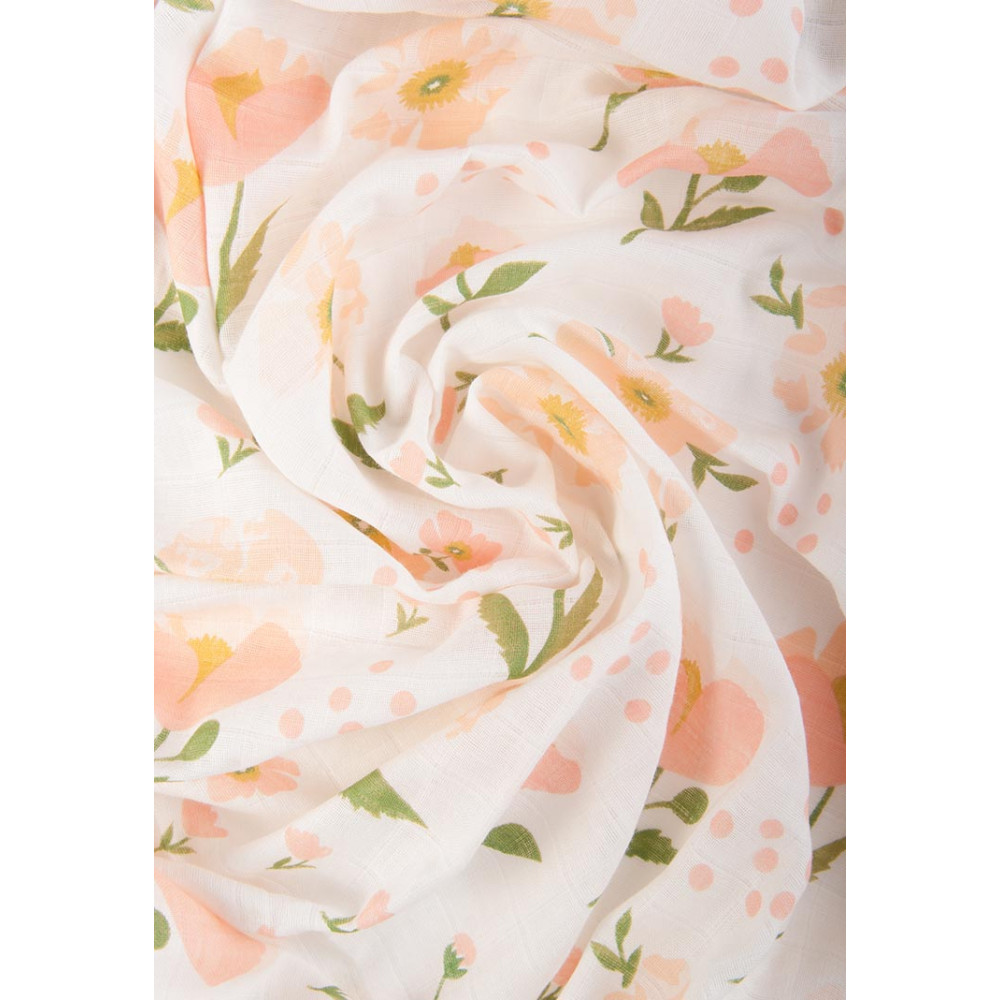 Муслиновая пеленка "Маки"