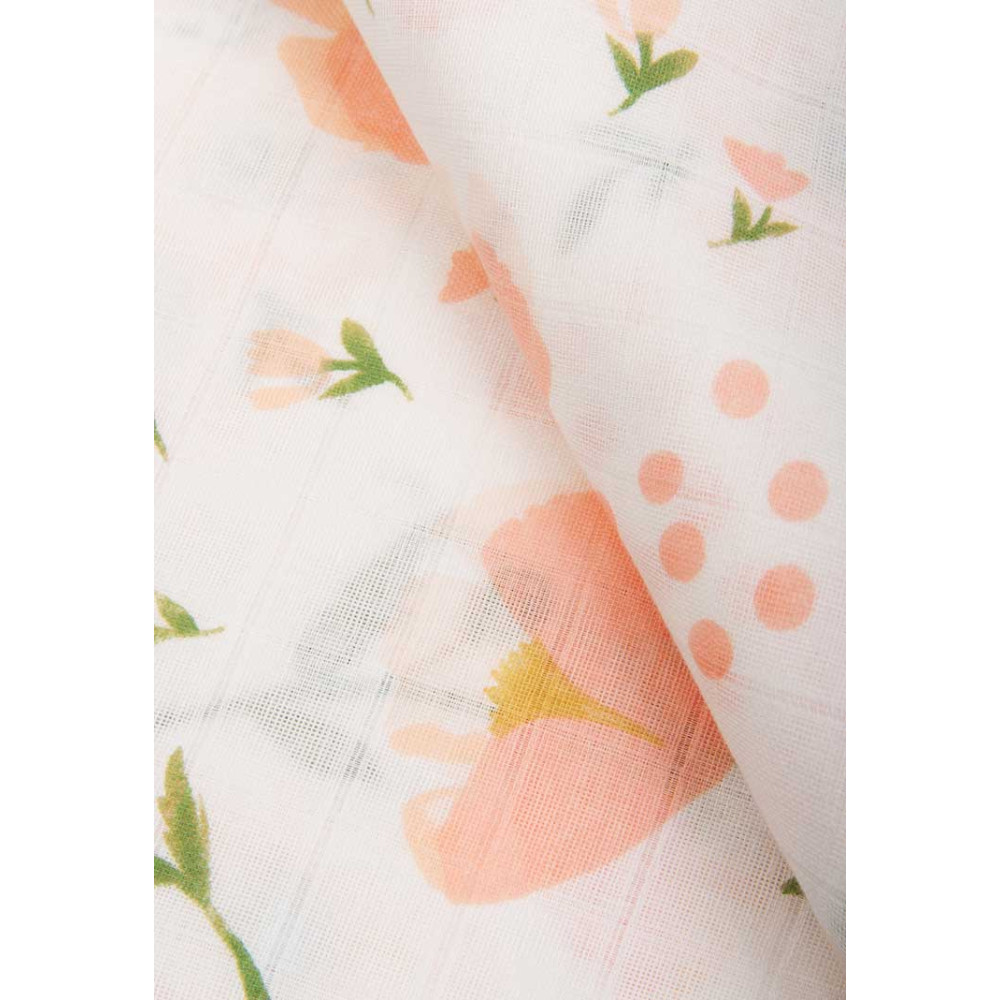 Муслиновая пеленка "Маки"