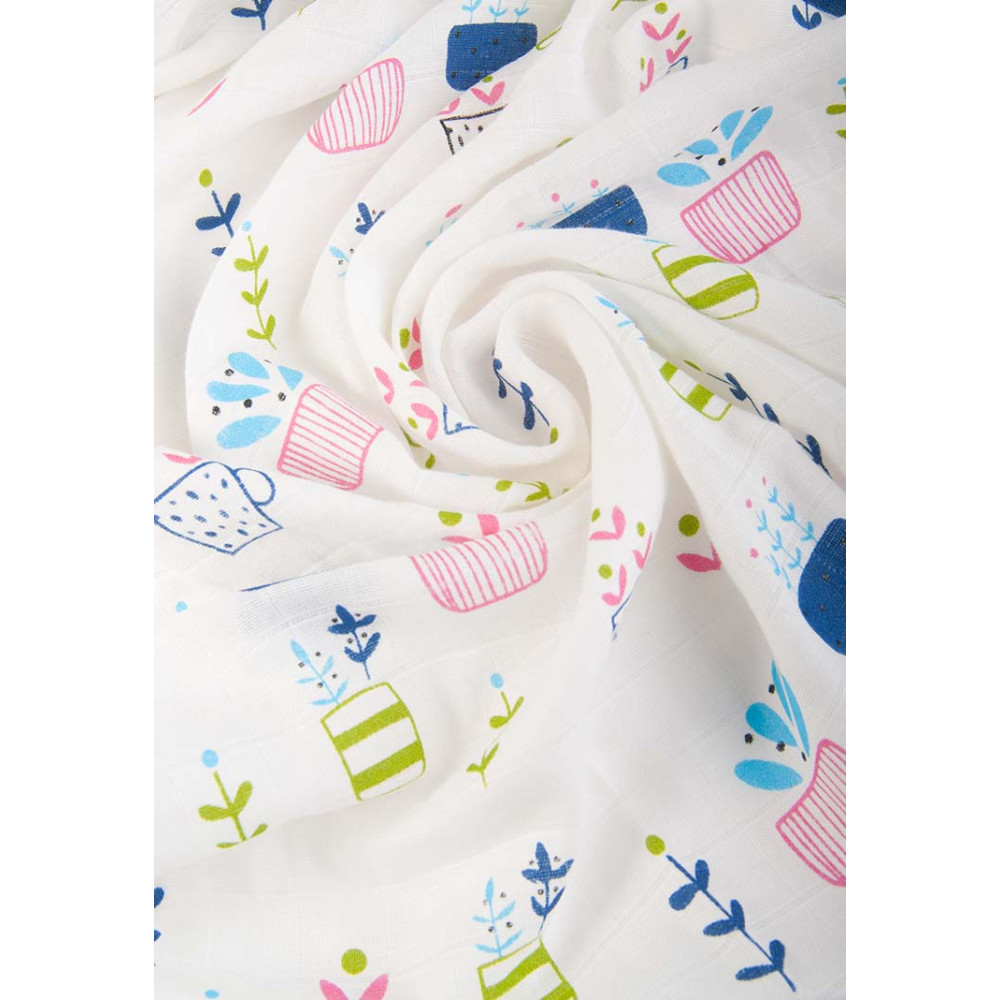 Муслиновая пеленка "Цветы"