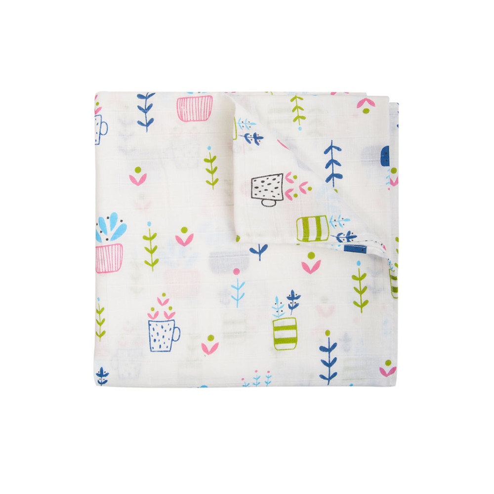 Муслиновая пеленка "Цветы"