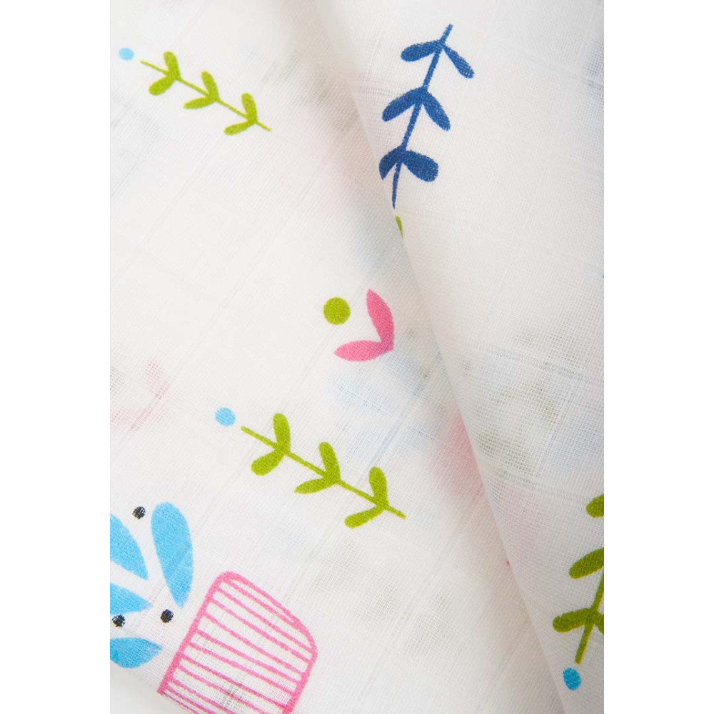 Муслиновая пеленка "Цветы"