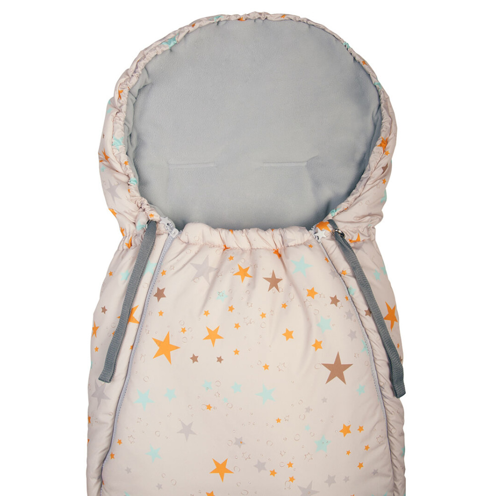 Меховой конверт в коляску "Орион", бежевый