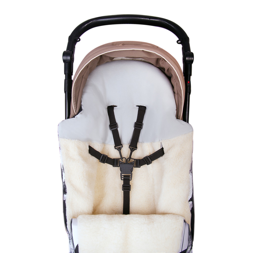 Меховой конверт в коляску "Орион", синий