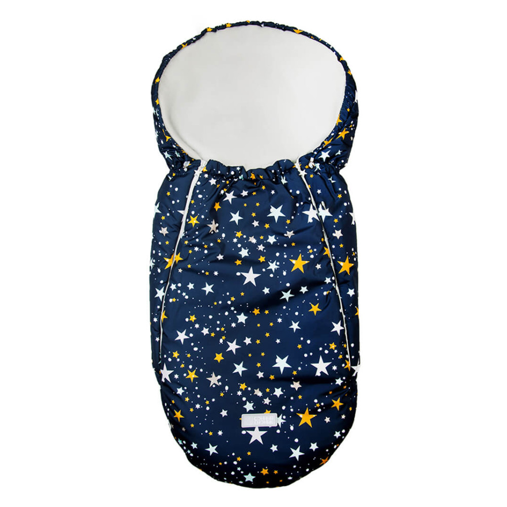 Меховой конверт в коляску "Орион", синий