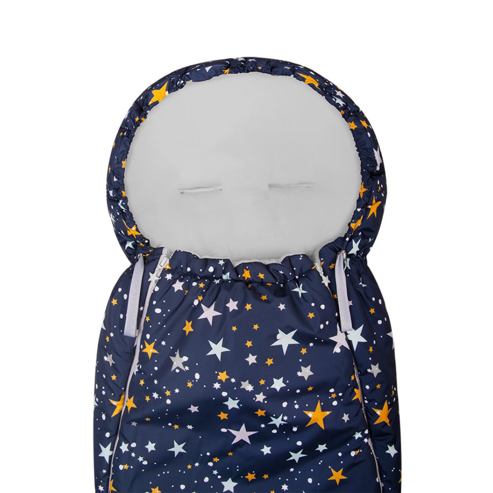 Меховой конверт в коляску "Орион", синий