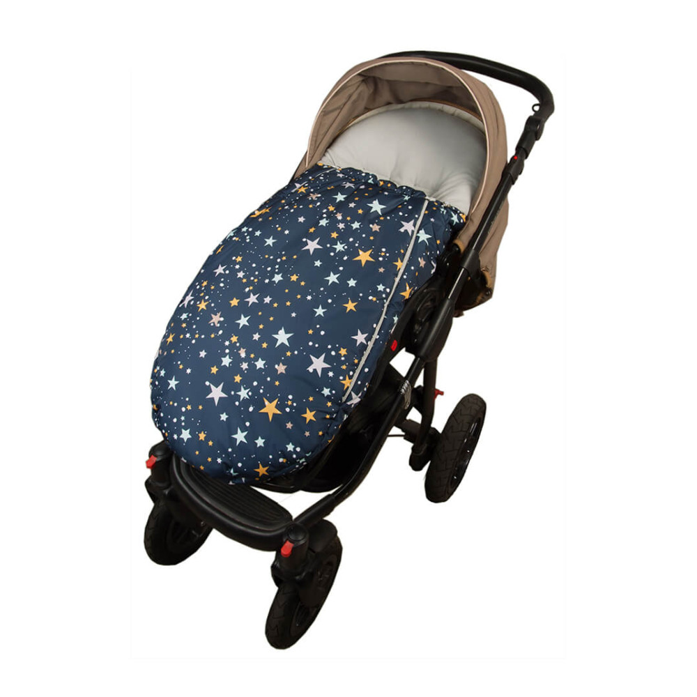 Меховой конверт в коляску "Орион", синий