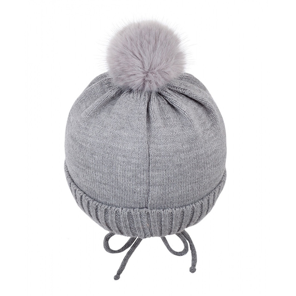 Детская вязаная шапка, Молочная