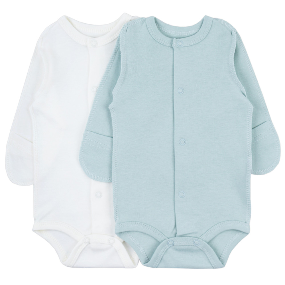 Комплект боди для новорожденного "Baby", Белый/Ментол